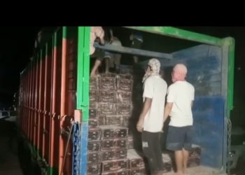 বোকাজান আৰক্ষীৰ অভিযানত জব্দ শ শ কাৰ্টুন অবৈধ অৰুণাচলী সুৰা:আটক চালক