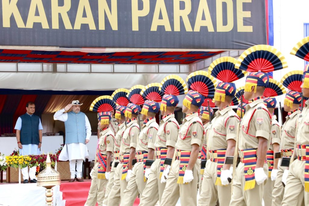 Shah, after presenting the President's Colours to the Assam Police