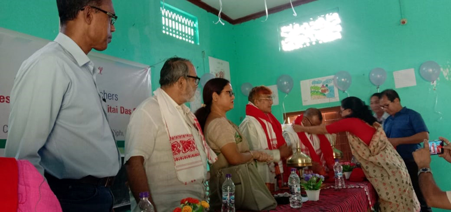 জ্যেষ্ঠ শিক্ষকদ্বয়ক বিদায় সম্বৰ্ধনা