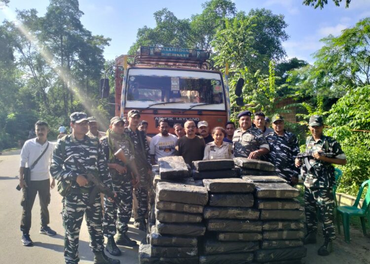 বোকাজান খাকৰাজনত ৮ কুইন্টল ওজনৰ গাঞ্জা সহ এটা সৰবৰাহকাৰী আটক: