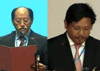 মোদী-শ্বাহৰ উপস্থিতিত উত্তৰ-পূবৰ দুই মুখ্যমন্ত্ৰীৰ শপত গ্ৰহণ