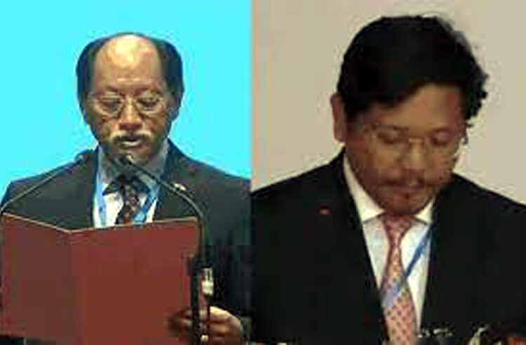 মোদী-শ্বাহৰ উপস্থিতিত উত্তৰ-পূবৰ দুই মুখ্যমন্ত্ৰীৰ শপত গ্ৰহণ