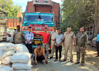 Burmese supari seized I খটখটীত বৃহৎ পৰিমাণৰ বাৰ্মিজ চুপাৰিৰ লগতে ট্ৰাকসহ চালক গ্ৰেপ্তাৰ