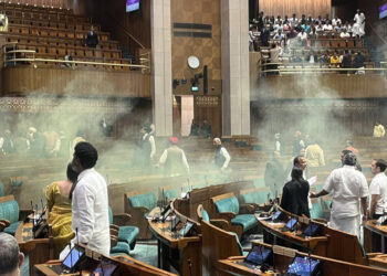 Protest in Lok Sabha : আঠ বছৰ পূৰ্বেও সংসদৰ গেলেৰীৰ পৰা জঁপিয়াইছিল এগৰাকী বিজেপি সাংসদৰ অতিথিয়ে