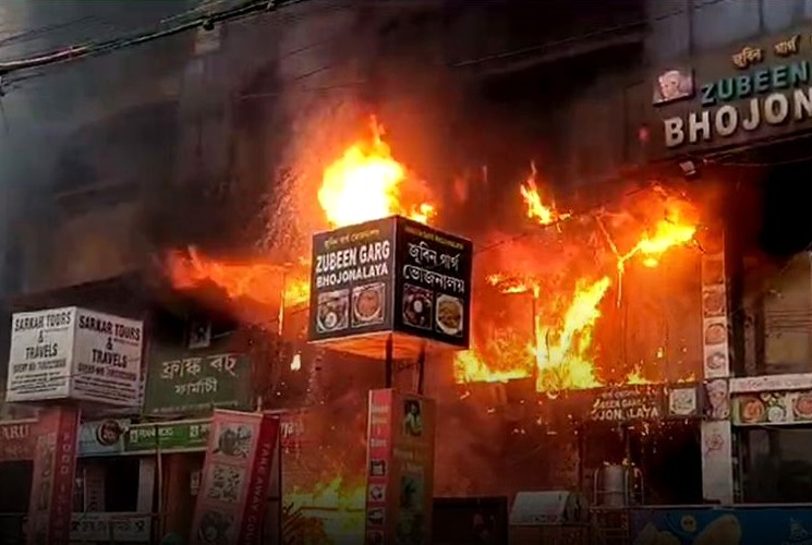 Devastating Inferno Ravages Business Hub: A Tragic Loss at Jubin Garg's Eatery