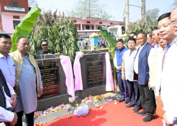 Laying of foundation stone : ডিফুত ১০৭ কাটি টকা ব্যয় সাপেক্ষে চাৰিলেনযুক্ত পথ নিৰ্মাণৰ আধাৰশিলা স্থাপন, বিজেপিৰ নেতৃত্বতহে উন্নয়ন সম্ভব : তুলিৰাম ৰংহাং