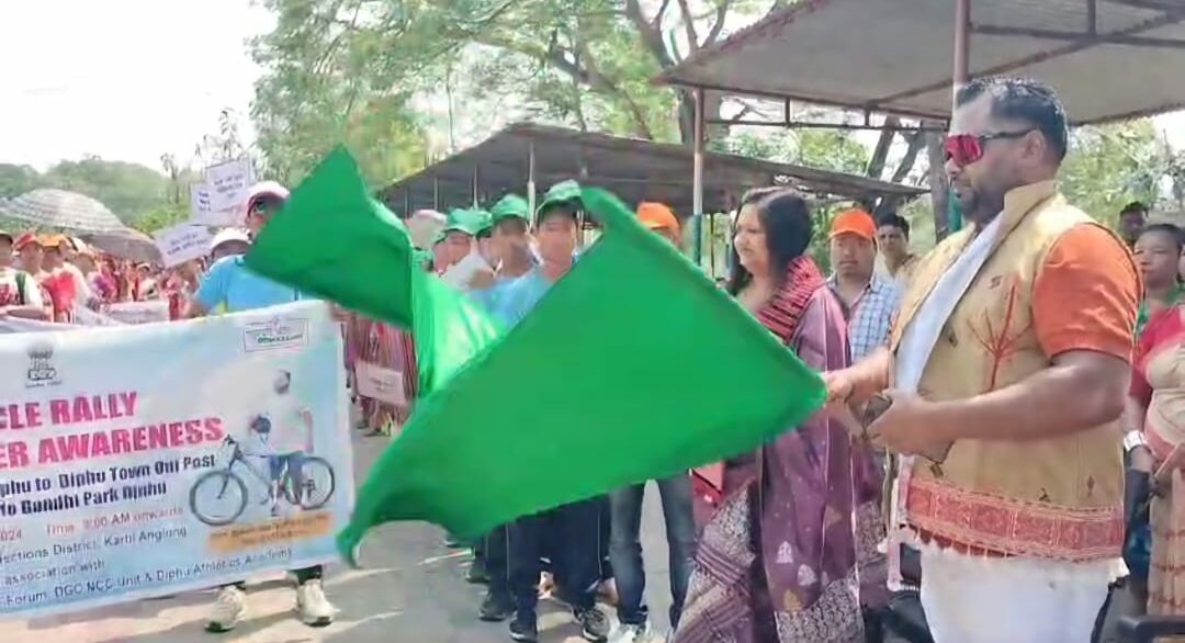 Diphu Hosts Vibrant Voter Awareness Bicycle Rally with State Icon