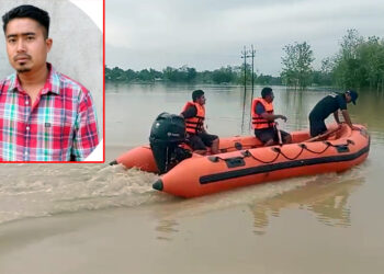 Missing youth in Kapili river : কপিলী নৈৰ বাঢ়নী পানীত সন্ধানহীন পশ্চিম কাৰ্বি আংলঙৰ যুৱক