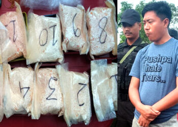 Heroin seized at Lahorijan : লাহৰিজান দুদু ক’লনিত ৬ লক্ষ্যাধিক টকাৰ হেৰইনসহ নগা যুৱক আটক আৰক্ষীৰ