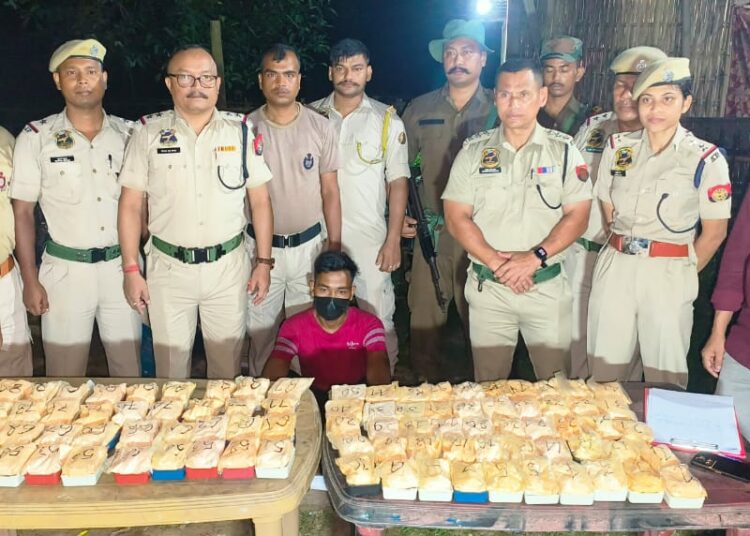 Police operation in Karbi Anglong : i20 vehicle with heroin worth seven crore rupees seized, supplier arrested. 1 Police operation in Karbi Anglong : i20 vehicle with heroin worth seven crore rupees seized, supplier arrested.