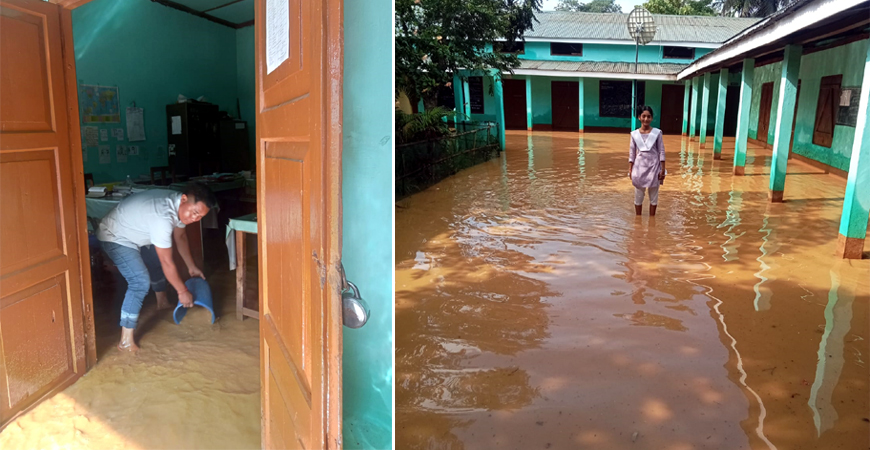 Artificial floods in Diphu : প্ৰৱল বৰষুণৰ ফলত ডিফুৰ বিভিন্ন ঠাইত কৃত্ৰিম বান, কৃত্ৰিম বানৰ বাবে চন্দ্ৰছিং টেৰণ হাই স্কুলত পাঠদান ব্যাহত 3 Diphu 4 | ASSAM TIMES POST