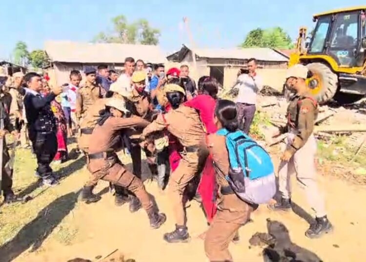 Eviction Operation in West Karbi Anglong: Tensions Rise as Families Displaced from Long-Occupied Land