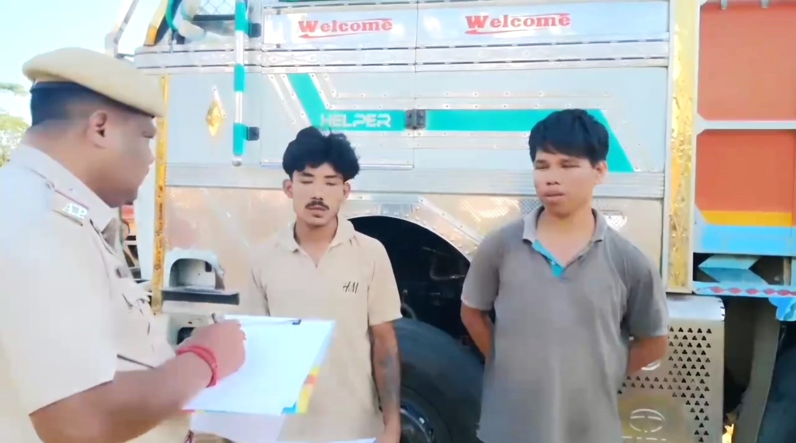 A large quantity of illegal Meghalaya liquor-filled truck was seized by Dokmoka police