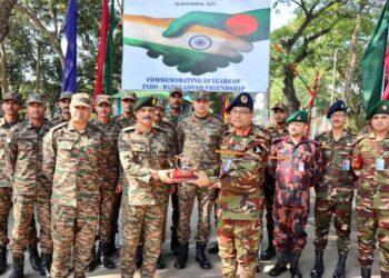 India and Bangladesh Army Exchange Sweets at Akhaura Border on Vijay Diwas 2024