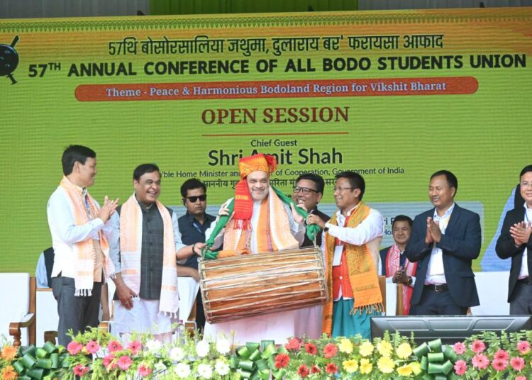 Celebrating Peace and Progress: Amit Shah Commits to Completing BTR Accord at ABSU Conference