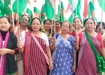 মা ভাৰতীৰ সুৰক্ষা আৰু ভাৰতীয় সেনা বলক মনোববল বৃদ্ধিৰ উদ্দেশ্য  ডিফুত    বিজেপিৰ টীম কাৰ্বি আংলঙৰ ত্ৰিৰংগা যাত্ৰা
