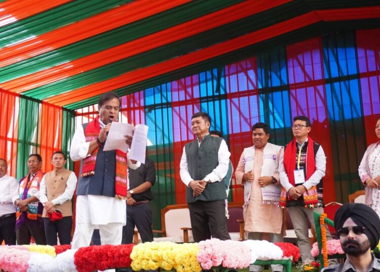 বৈঠালাংছ’ত মুখ্যমন্ত্ৰীৰ নিৰ্বাচনী প্ৰচাৰ :
